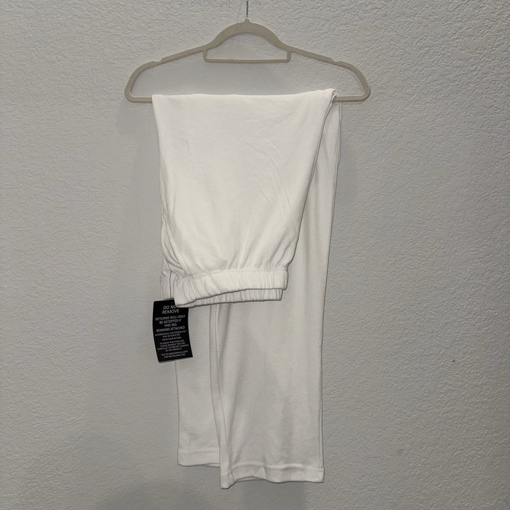 Roamans Woman White Stretch Pants Size 1Xp (22/24) Comfy Casual wear Lounge NWT - Picture 6 of 12